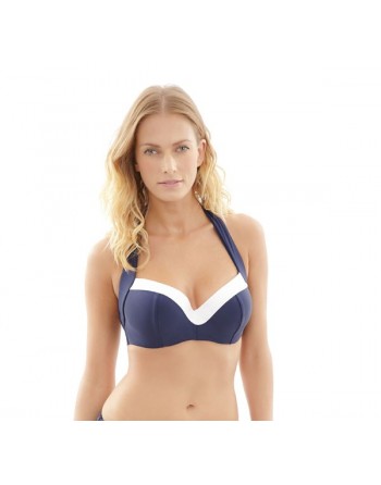 Panache Swim Anya Cruise Haut De Bikini Multiposition Grandes Tailles De Bonnet - Bleu/Blanc - SW1094