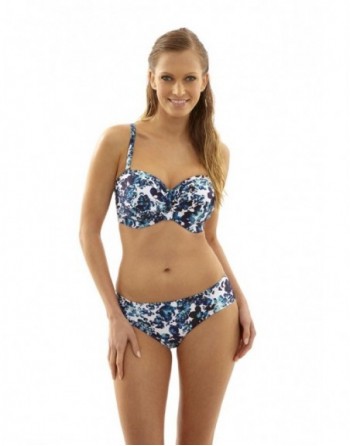 Panache Swim Florentine Bikini Slip - Blue Floral - SW1059