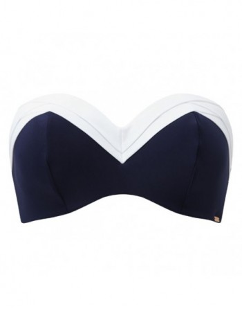 Panache Swim Portofino Haut De Bikini Bandeau Grandes Tailles De Bonnet Bleu/blanc - SW0953
