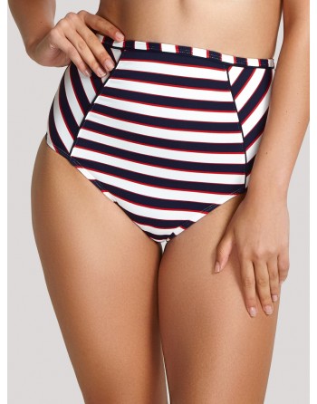 Panache Swim Lucille Bas De Bikini Taille Haute - Navy Stripe - SW1376