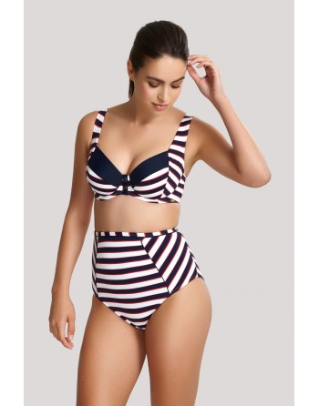 Panache Swim Lucille Bas De Bikini Taille Haute - Navy Stripe - SW1376