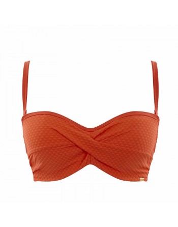 Panache Swim Echo Haut de Bikini Bandeau Grandes Tailles De Bonnets D - K / T. 65-85 - Orange - SW1323