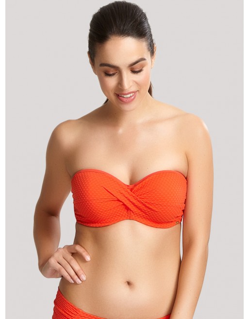 Panache Swim Echo Twist Bandeau Bikini Beha Grote Cupmaten D - K T. - Orange SW1323