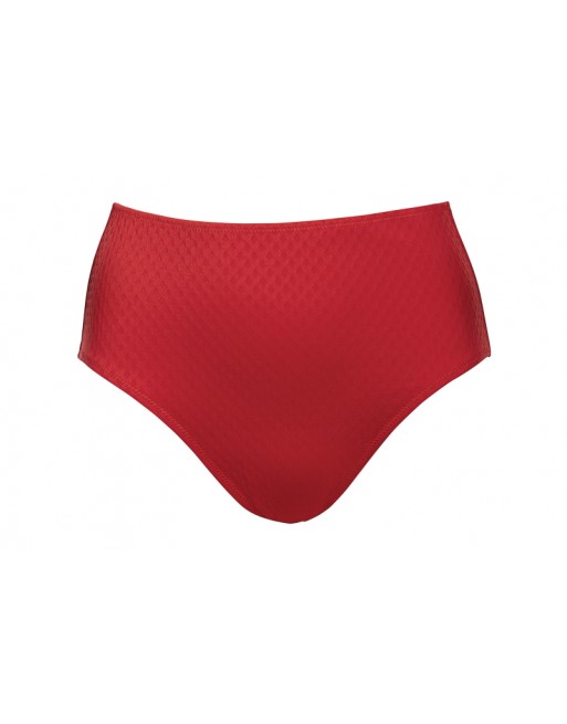 Ulla Dessous Saint-Tropez Bas de Bikini Taille Haute Petites - Grandes Tailles - EU36 à 54 - Rouge - 9132