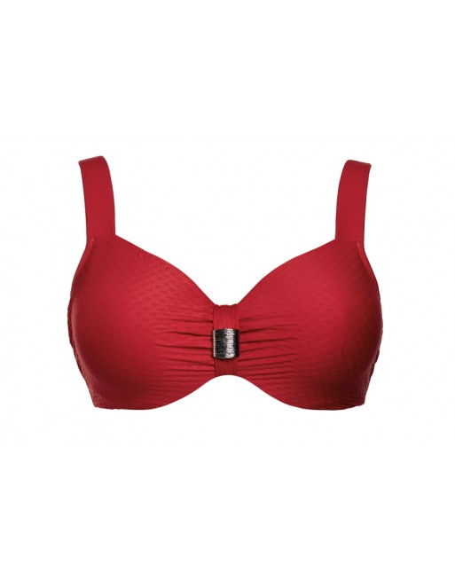Ulla Dessous Saint-Tropez Haut De Bikini Emboitant Petites Et Grandes Tailles EU70-110 Bonnet B à K - Rouge - 9122