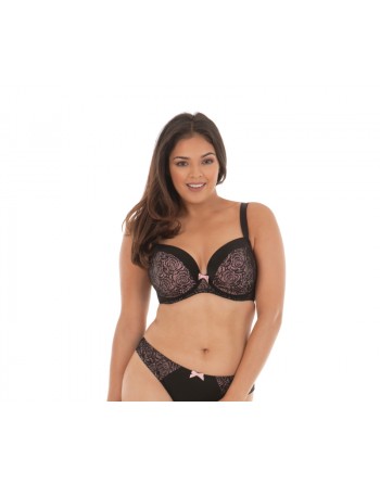 curvy kate can can voorgevormde plunge beha grote cupmaten 90e-90g black/blush