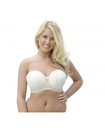 Curvy Kate Luxe Strapless Beha Grote Cupmaten - Ivory - CK2601