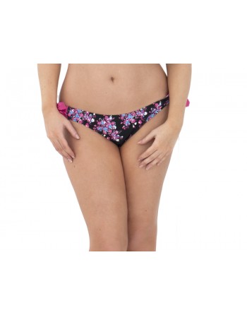 Curvy Kate Swim Moonflower Bas De Bikini Taille Basse Petites - Grandes Tailles 34-46 - Noir/Floral - CS2515