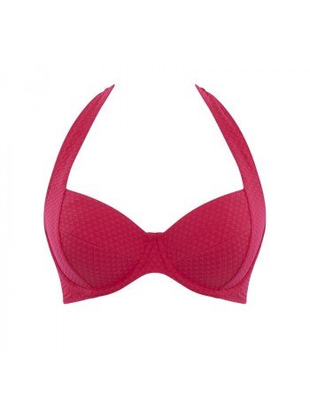 Panache Swim Echo Halter Bikini Beha Kleine - Grote Maten + Grote Cupmaten  - Hot Pink - SW1325
