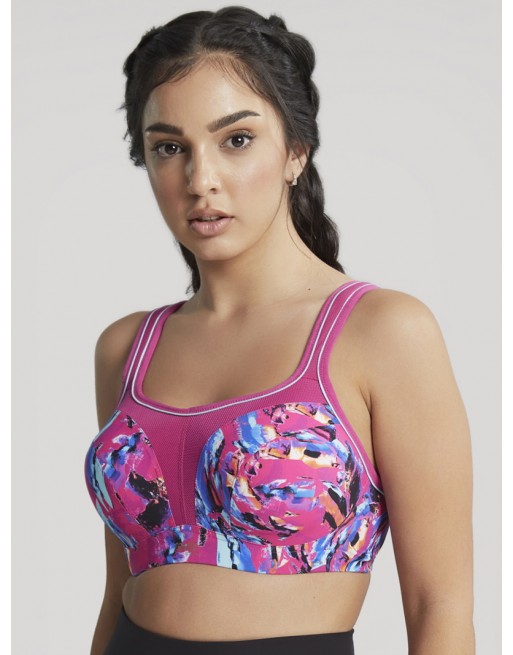 Panache Sportbeha + Beugel Grote Cupmaten B - M / T. 60-90 - Abstract Orchid - 5021