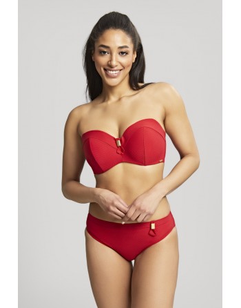 Panache Swim Marianna Voorgevormde Bandeau Bikini Beha Grote Cupmaten D - H / T. 65-85 - Crimson - SW1593