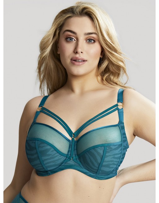 Sculptresse Dionne Volle Cup BH Grote Cupmaat E tot M / T. EU75-105 - Teal Animal - 9695