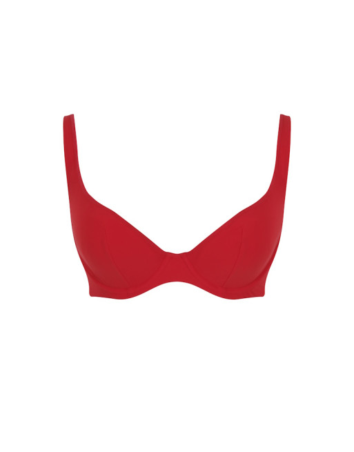 Panache Swim Rossa - Billie - Triangel Plunge Bikini BH Kleine en Grote Maten EU60-85 Cup D Tot I - Rossa/Red - SW1754