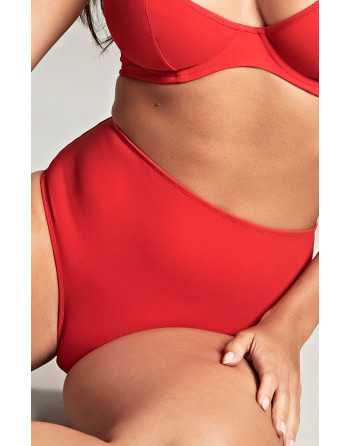 Panache Swim Rossa Hoge Bikini Slip Kleine - Grote Maten 34 Tot 46 - Rossa/Red - SW1755