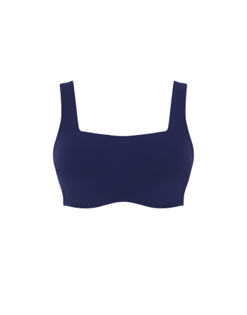 Panache Swim Azzurro - Gina - Haut De Bikini Crop-Top Petites et Grandes Tailles EU60-85 Bonnet D à K - Azzurro/Navy - SW18624
