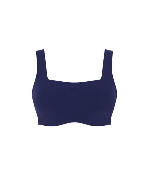 Panache Swim Azzurro - Gina - Haut De Bikini Crop-Top Petites et Grandes Tailles EU60-85 Bonnet D à K - Azzurro/Navy - SW18624