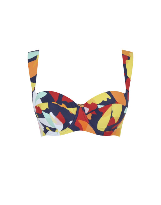 Panache Swim Puglia - Bette - Haut De Bikini Balconnet Petites et Grandes Tailles EU65 à 85 Bonnet D à M - Puglia Print - SW1842