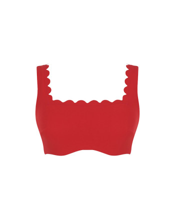 Panache Swim Spirit - Haut De Bikini Crop Top Petites et Grandes Tailles EU65 à 85 Bonnet D à K - Rossa Red - SW1892